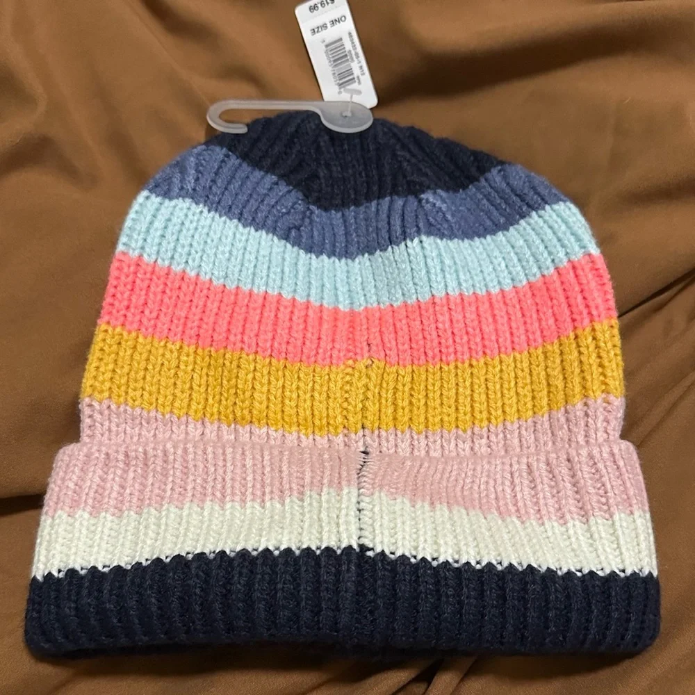 Striped Knit Beanie - Multicolor